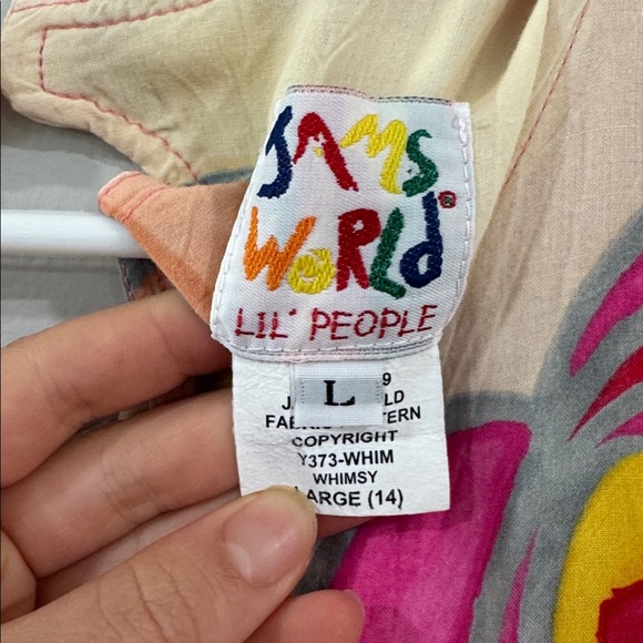 Vintage Jams World Kids Dress with Pink and Yellow Floral Design - Picture 6 of 6